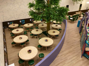 Kidcadia Play Cafe Seating with view to play area